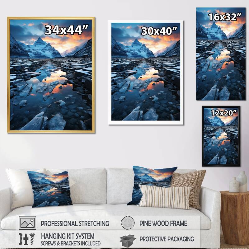Designart "Canada Columbia Icefield Majesty" Canada Canvas Prints Bed